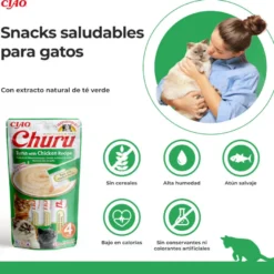 Churu Snack Cremoso de Atún con Pollo para gatos