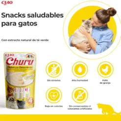 Churu Snack Cremoso de Pollo con Queso para gatos