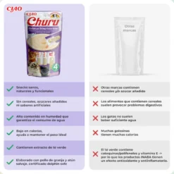 Churu Snack Cremoso de Pollo con gambas para gatos