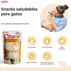 Churu Snack Cremoso de Pollo para gatos