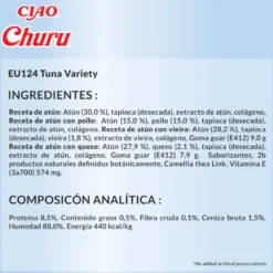Churu Snack Líquido Variedades de Atún para gatos