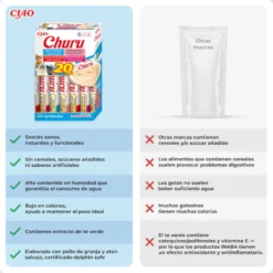 Churu Snack Líquido Variedades de Atún con Marisco para gatos