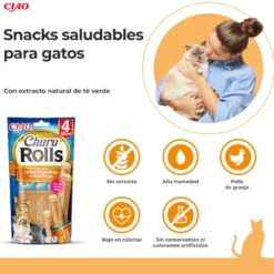 Churu Sticks Rolls de Pollo para gatos