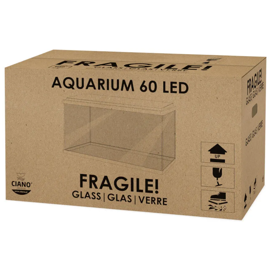Ciano Aqua Led 60 Negro acuario con luz led, filtro y calentador