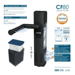 Ciano Aqua Led 60 Negro acuario con luz led, filtro y calentador