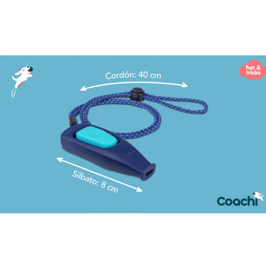 Coachi clicker con silbato de entrenamiento azul oscuro para perros
