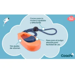 Coachi clicker de adiestramiento naranja para perros