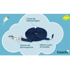 Coachi correa de adiestramiento azul para cachorros