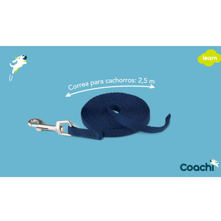 Coachi correa de adiestramiento azul para cachorros