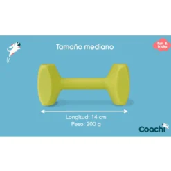Coachi pesa de juguete amarilla para perros medianos