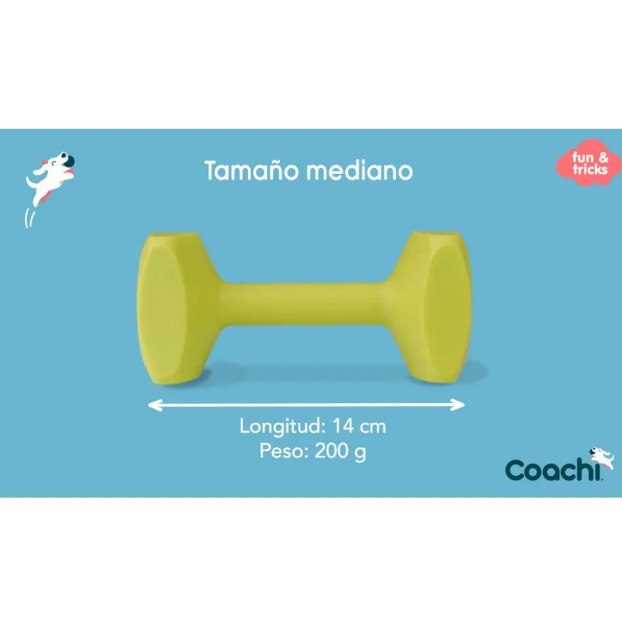 Coachi pesa de juguete amarilla para perros medianos