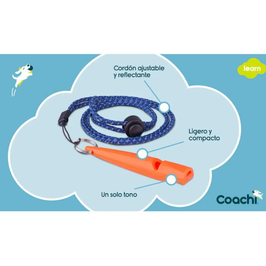 Coachi silbato de adiestramiento azul para perros