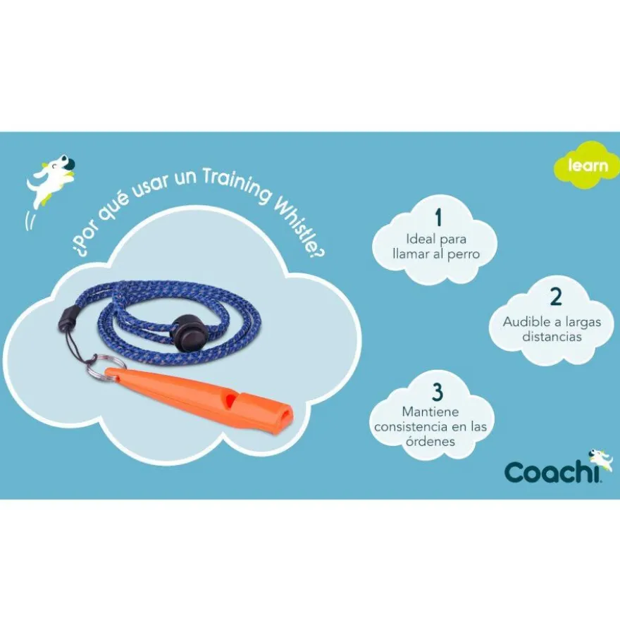 Coachi silbato de adiestramiento azul para perros
