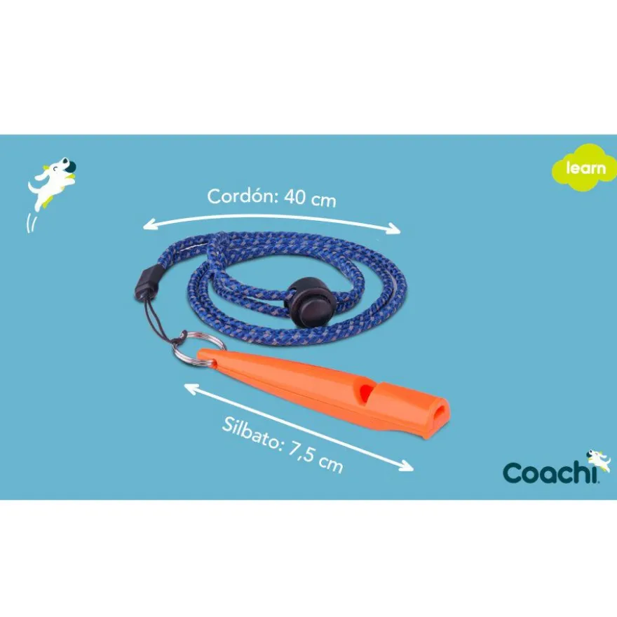Coachi silbato de adiestramiento azul para perros