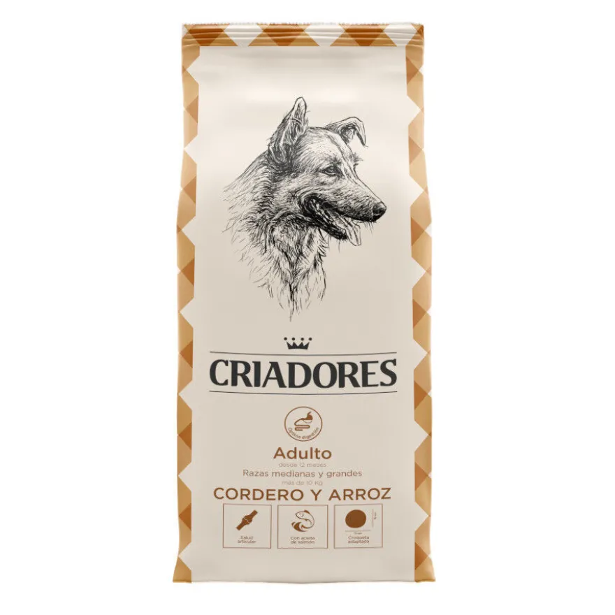 Criadores Adulto Cordero y Arroz pienso para perros de razas mediana y grande