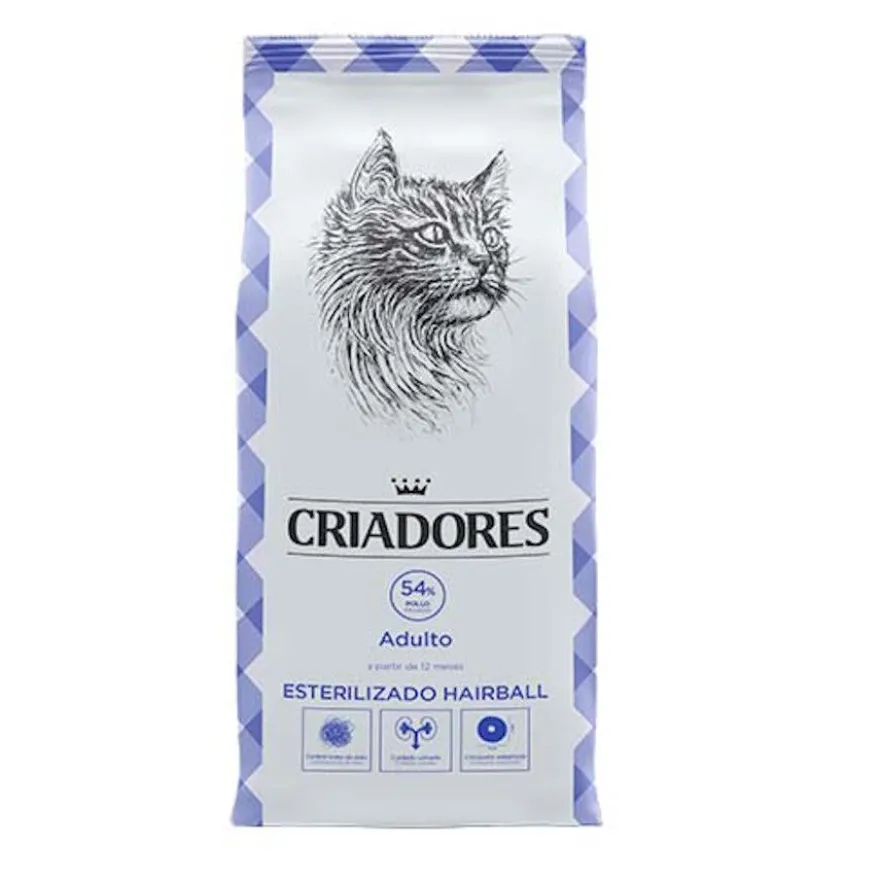 Criadores Adulto Esterilizados Hairball pienso para gatos