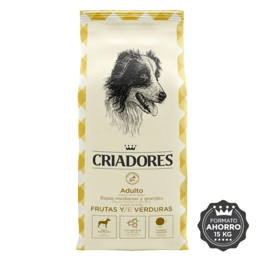 Criadores Adulto Frutas y Verduras pienso para perros de razas medianas y grandes
