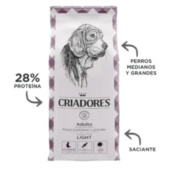 Criadores Adulto Light pienso para perros de raza grande y mediana