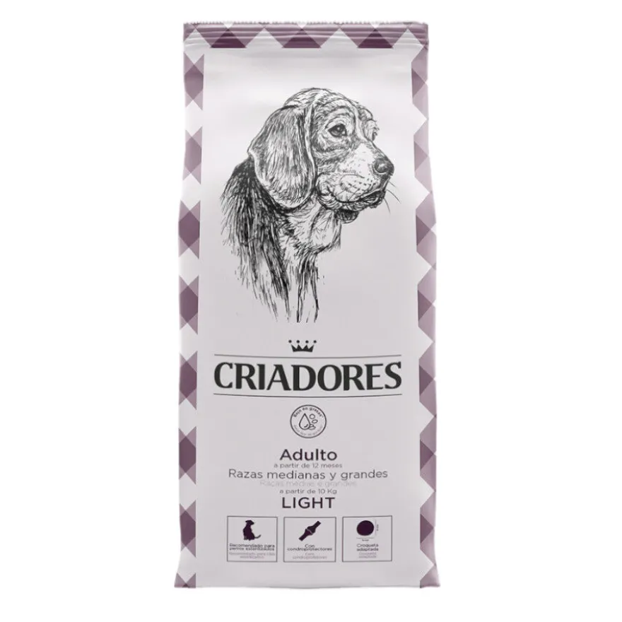 Criadores Adulto Light pienso para perros de raza grande y mediana