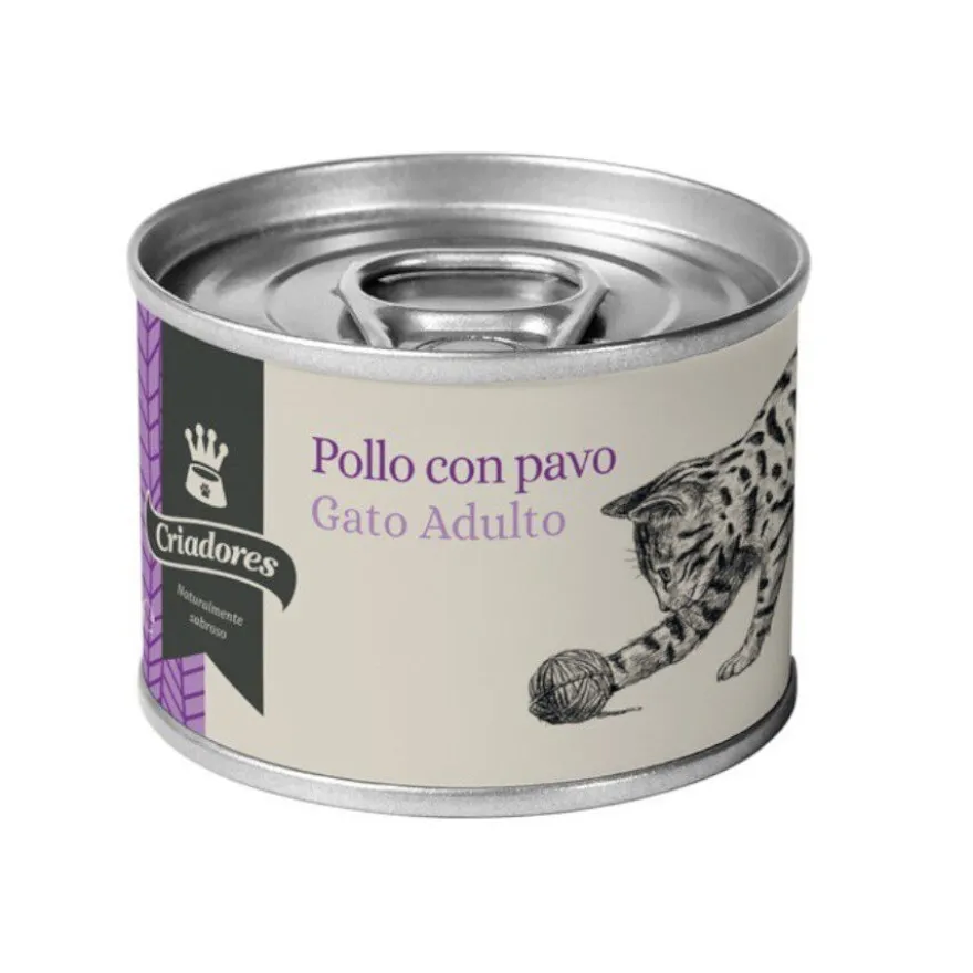 Criadores Adulto Pollo y Pavoen paté lata para gatos