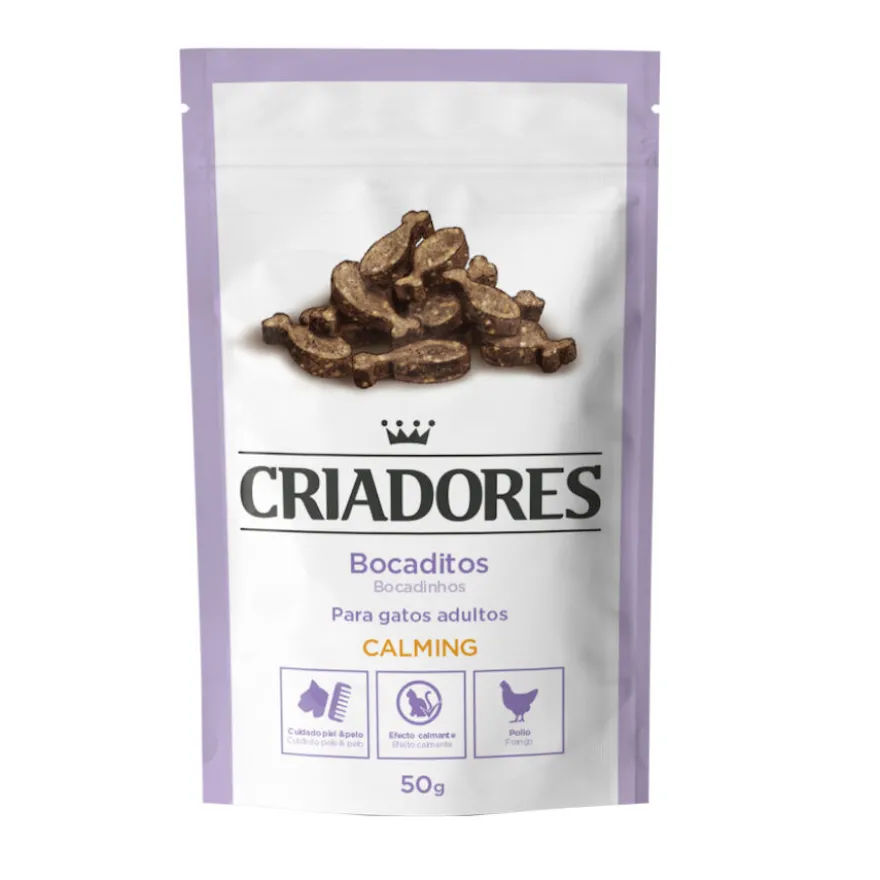 Criadores Bocaditos Calming de Pollo snack para gatos