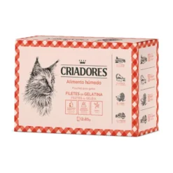 Criadores Carne y Pescado en Gelatina sobre para gatos