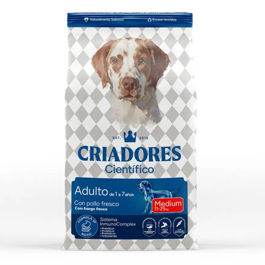 Criadores Científico Adulto Medium Pienso Pollo para perros
