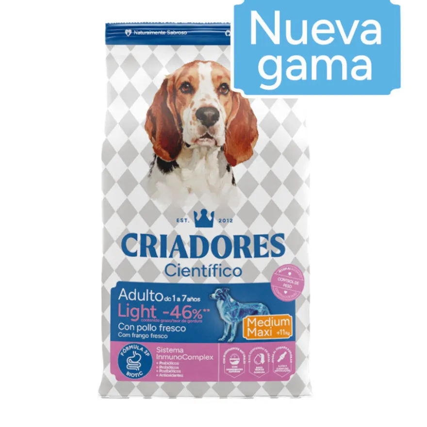 Criadores Científico Light -46% contenido graso Adulto Medium-Maxi Pienso Pollo para perros