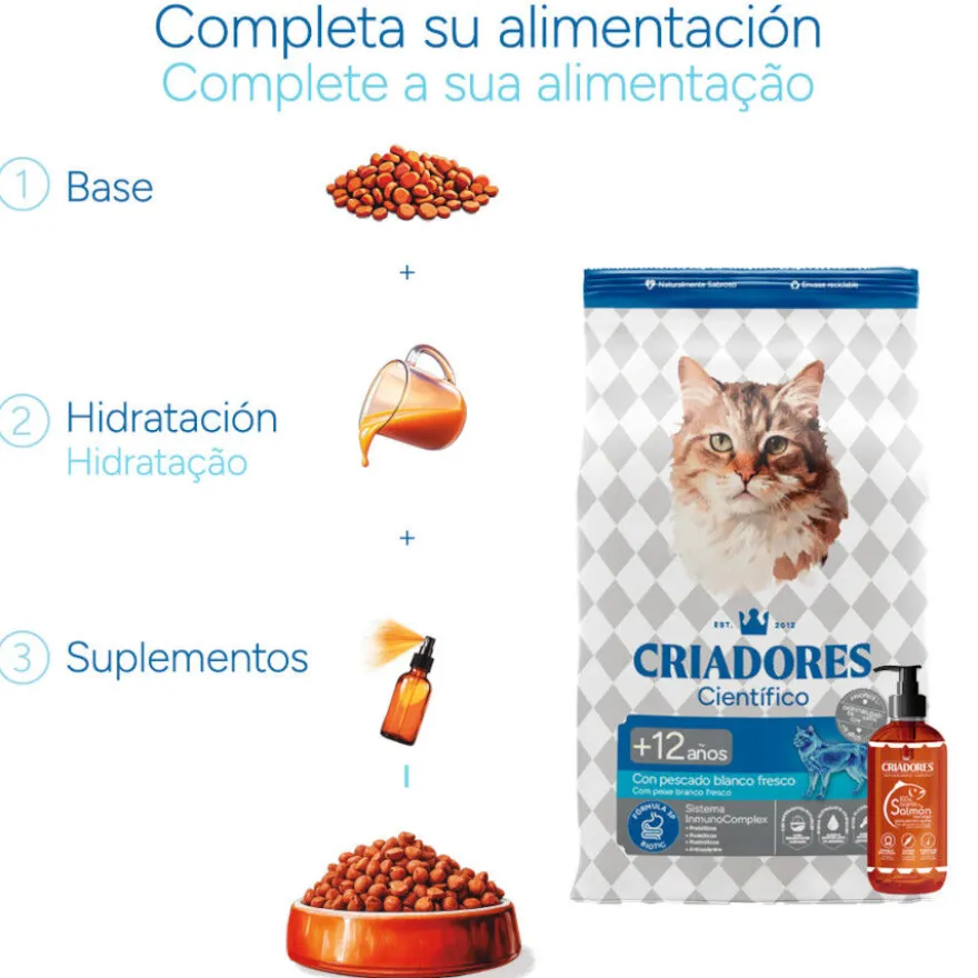 Criadores Científico Senior +12 Pescado pienso para gatos