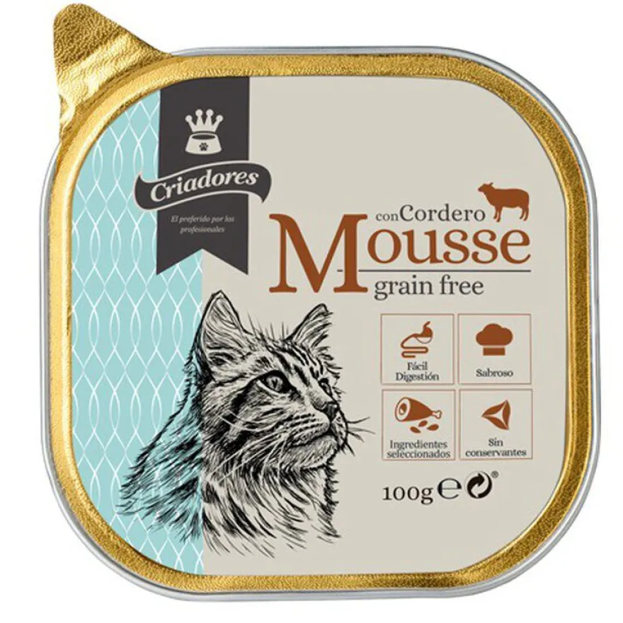 Criadores Grain Free Mousse de Cordero tarrina para gatos
