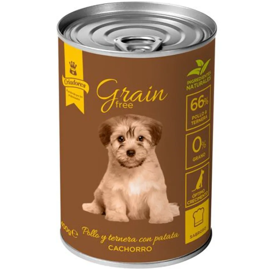 Criadores Grain Free Pollo y Ternera lata para cachorros