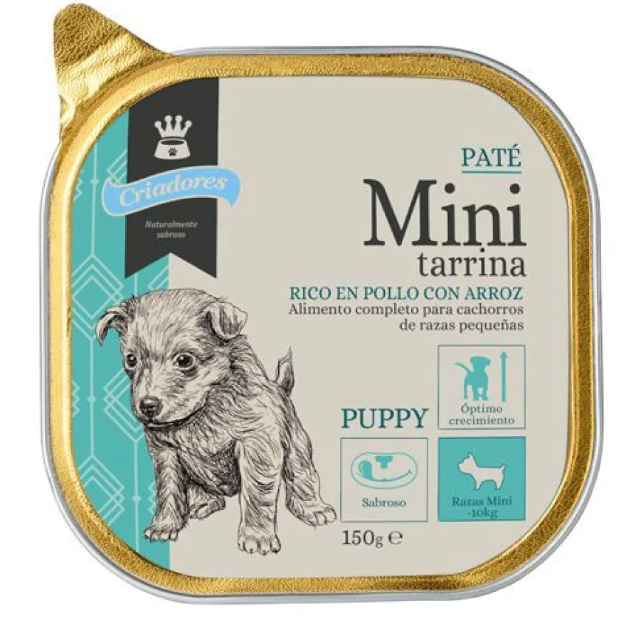 Criadores Mini Pollo y Arroz en paté para cachorros