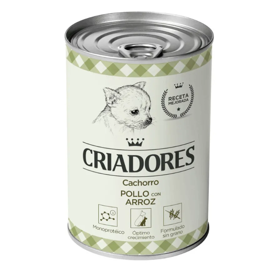 Criadores Pollo y Arroz lata para cachorros