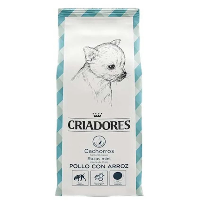 Criadores Pollo y Arroz pienso para cachorros de razas mini