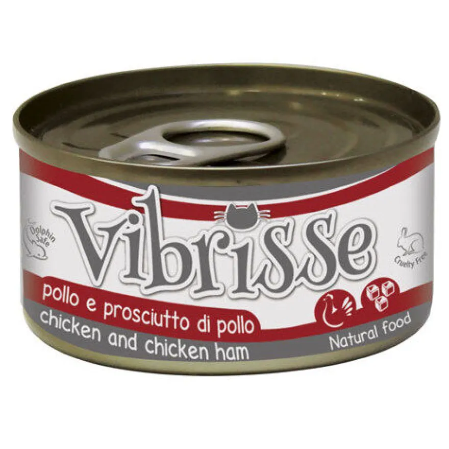 Croci Vibrisse Pollo y Jamón lata para gatos