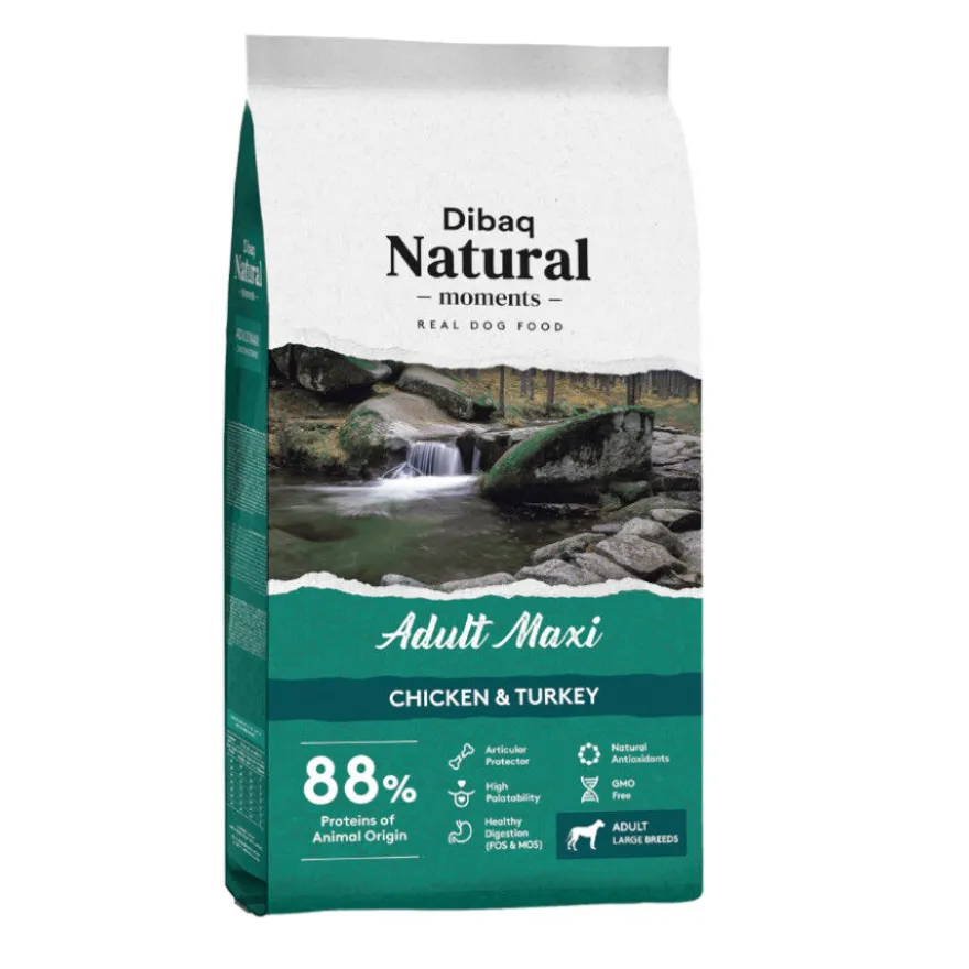 Dibaq Natural Moments Adult Maxi Pollo & Pavo pienso para perros