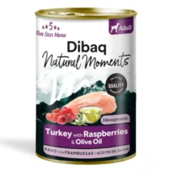 Dibaq Natural Moments Lata Pavo con Frambuesas para perro