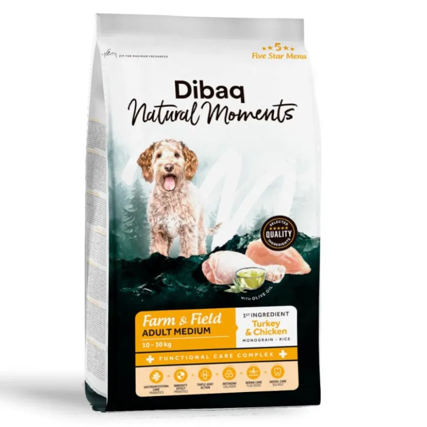 Dibaq Natural Moments Pienso Adult Medium Pavo y Pollo para perro