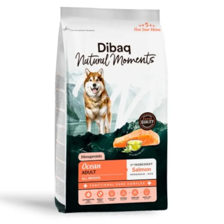 Dibaq Natural Moments Pienso Ocean Salmón para perro