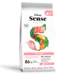 Dibaq Sense Grain Free Kitten Pavo y Salmón pienso para gatos