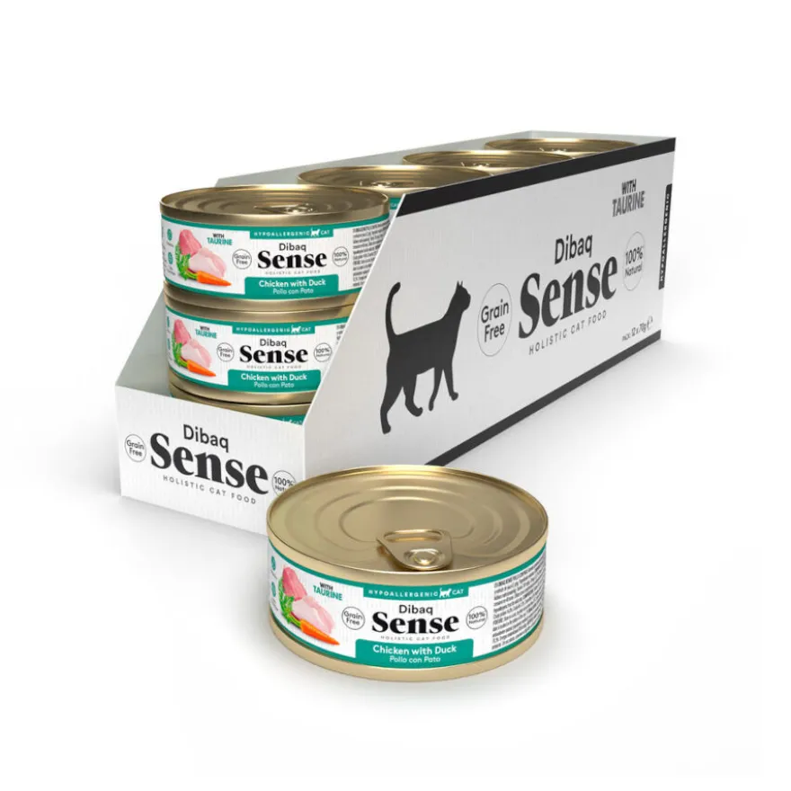 Dibaq Sense Hypoallergenic Grain Free Pollo y Pato lata para gatos