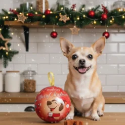 DoggyeBag Bola de Navidad con snacks para Perros