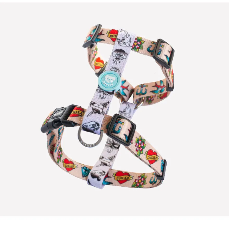Dukier Arnés Clásico Estampado Tattoo para perros
