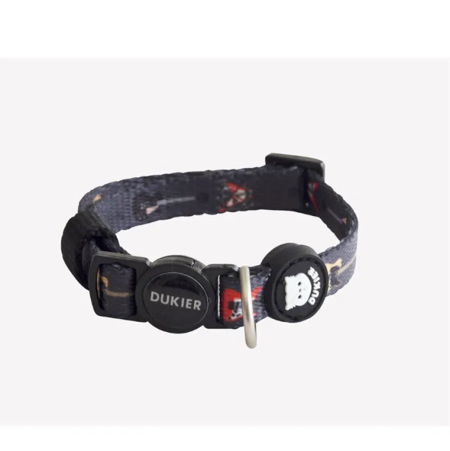 Dukier Collar Estampado Rockero para gatos