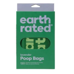 Earth Rated Easy Tie Lavanda Bolsas con asas para heces de perro