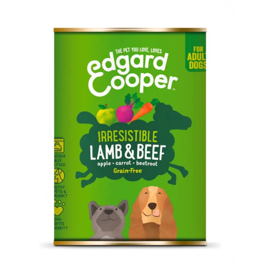 Edgard & Cooper Adult Grain Free Cordero y Ternera lata para perros