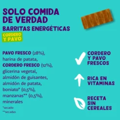 Edgard & Cooper Barritas de Cordero y Pavo snack para perros