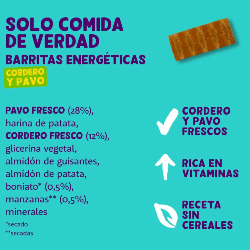 Edgard & Cooper Barritas de Cordero y Pavo snack para perros