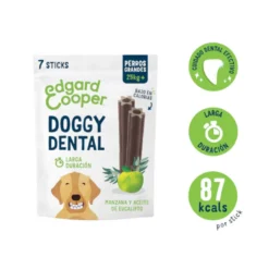 Edgard & Cooper Barritas Dentales Manzana y eucalipto snack para perros grandes