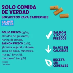 Edgard & Cooper Bocaditos Grandes de Salmón y Pollo snack para perros
